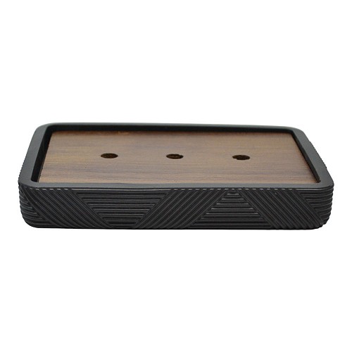 ΣΑΠΟΥΝΟΘΗΚΗ ΠΟΛΥΕΣΤΕΡΙΚΗ ΜΑΥΡΗ ΜΕ ΞΥΛΟ ΑΚΑΚΙΑΣ 13,1x9,2εκ.ANKOR  846702