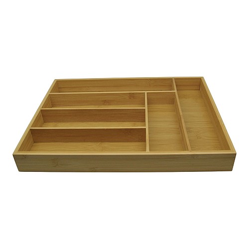 ΚΟΥΤΙ ΑΠΟΘΗΚΕΥΣΗΣ ΚΑΙ ΟΡΓΑΝΩΣΗΣ ΑΠΟ ΞΥΛΟ ΜΠΑΜΠΟΥ 6 ΘΕΣΕΩΝ 40x30x4,5εκ. ANKOR  846924