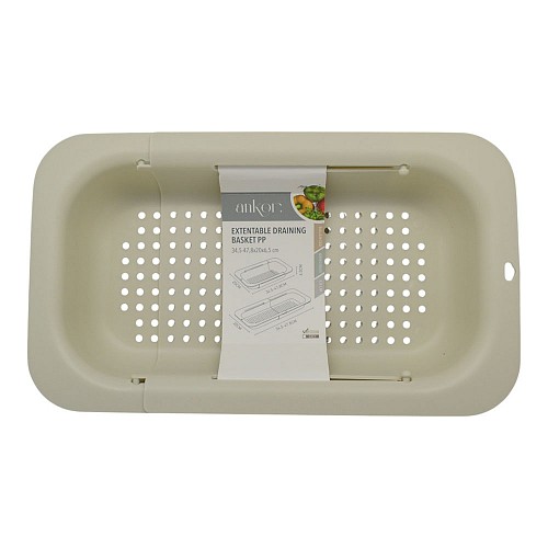 ΣΤΕΓΝΩΤΗΡΑΣ ΝΕΡΟΧΥΤΗ ΠΛΑΣΤΙΚΟΣ ΕΠΕΚΤΕΙΝΟΜΕΝΟΣ ΣΕ ΚΡΕΜ ΧΡΩΜΑ 34,5-47,8x20x6,5εκ. ANKOR  847112