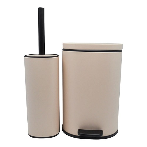 ΣΕΤ ΚΑΛΑΘΙ ΜΠΑΝΙΟΥ 5lt SOFT CLOSE ΚΑΙ ΠΙΓΚΑΛ ΒΟΥΡΤΣΑΚΙ FINGER PRINT PROOF NUDE ΜΑΤ ANKOR