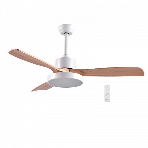 Ανεμιστήρας Οροφής PRCF-80616 Primo 52'' 130εκ. Με Τηλεχειριστήριο 1Φως LED 3Φτερά Λευκός με ξύλινα φτερά PRCF-80616 PRCF-80616