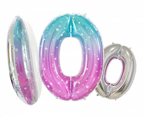 Number Space, Space 0 foil balloon 78 cm