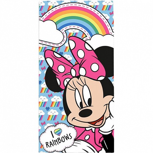 Disney Minnie  Rainbows bath towel, beach towel 70x140cm