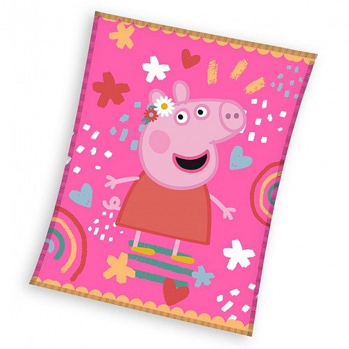 Peppa Pig Piggy Tales coral fleece blanket 130x160cm