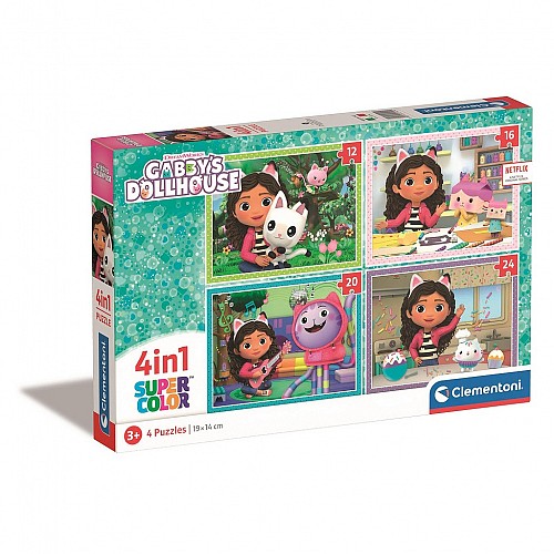 Gabby's Dollhouse Activities 4 in 1 Puzzle Clementoni  CMC21524