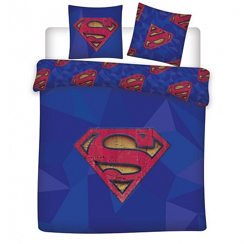 Superman Blue double, double duvet cover 240×220cm, 65x65 cm