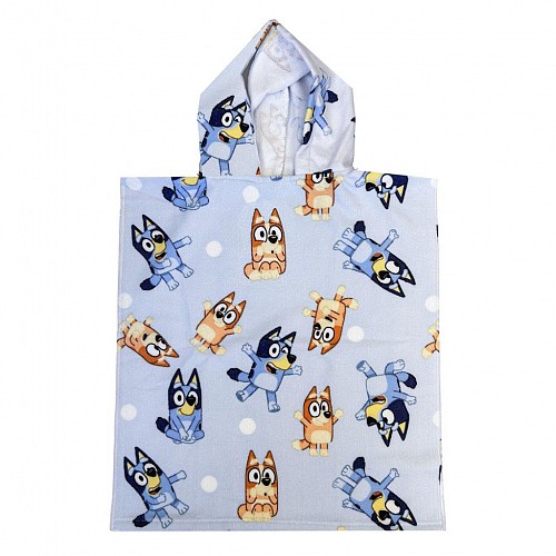 Bluey beach towel poncho 50x115 cm