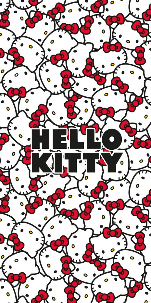 Hello Kitty Red Bows bath towel, beach towel 70x140cm