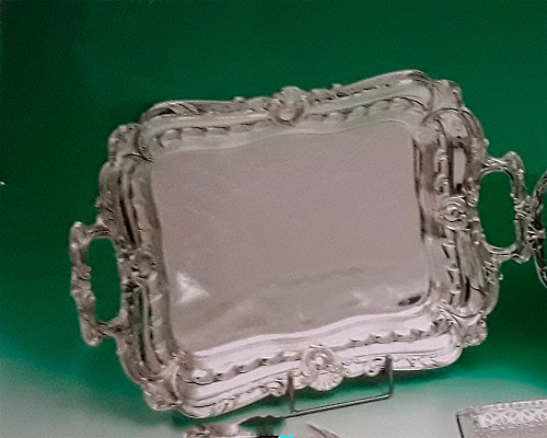 Δίσκος Σερβιρίσματος Επάργυρος Ορθογώνιος