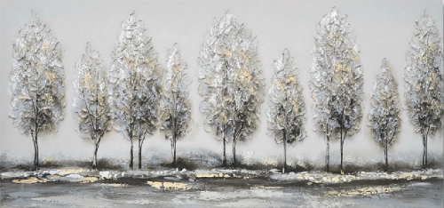 Πίνακας Σε Καμβά Δέντρα Μέσα Στη Φύση 70x150