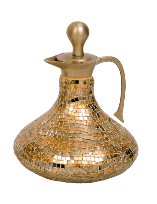 Μποτίλια Γυάλινη Ψηφιδωτή Χρυσή