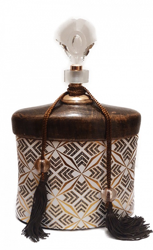 Βάζο Τζαρ Κεραμικό Με Καπάκι/Φούντα WB13-01-19410