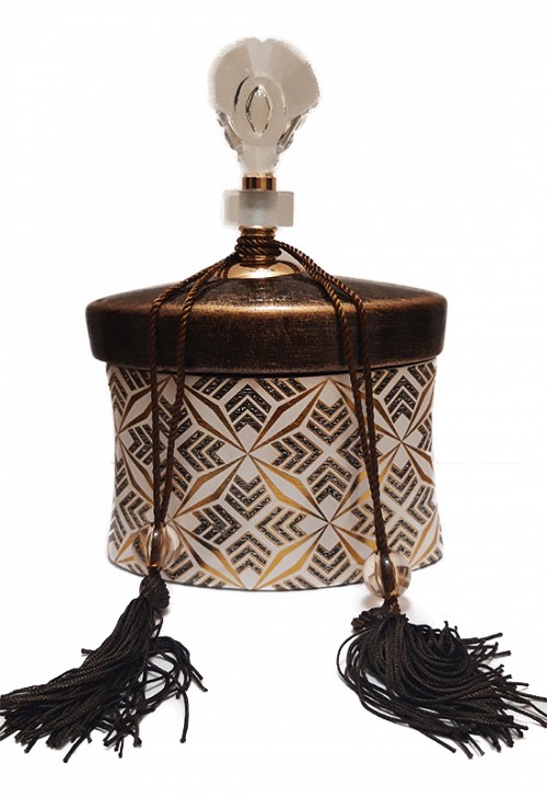 Βάζο Τζαρ Κεραμικό Με Καπάκι/Φούντα WB13-02-19410