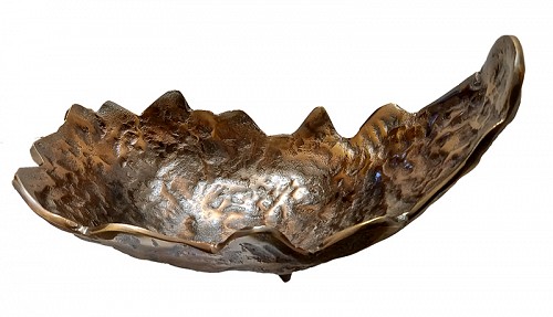 Διακοσμητική Φρουτιέρα Μεταλλική Σκούρο Μπρονζέ  39x19εκ.