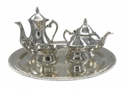 Σετ τσαγιού επάργυρο με δίσκο LM