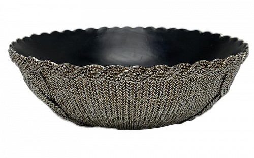 Polyresin Ασημί-Μαύρο Κουπ 25x25εκ