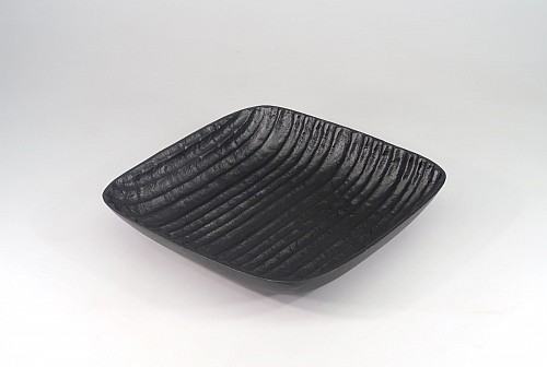 Διακοσμητικό Μπωλ Μεταλλικό Μαύρο Τετράγωνο 31x31x6cm