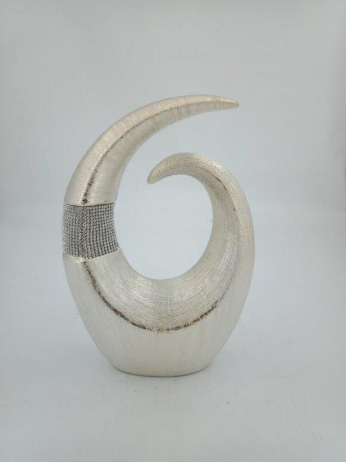 Διακοσμητική Κεραμική Σαμπανιζέ Φλόγα Με Στρας 20x9.5x30cm