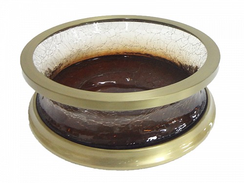 Μπολ Γυάλινο Κρακελέ Διακοσμητικό 6518TTB