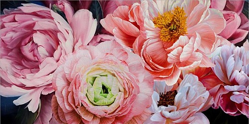 Πίνακας Σε Καμβά Λουλούδια 60x120x3cm