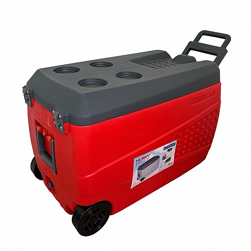 CAMPCOOL ΨΥΓΕΙΟ ΦΟΡΗΤΟ 80 Lt. ΜΕ ΡΟΔΕΣ & ΧΕΙΡΟΛΑΒΗ ΜΕΤΑΦΟΡΑΣ
