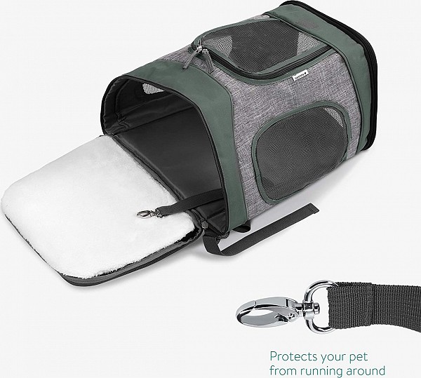 Navaris Σακίδιο Πλάτης για Μεταφορά Σκύλου / Γάτας έως 15kg Γκρι Μ33xΠ28xΥ43εκ. 51299.02