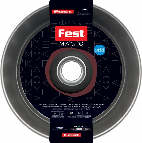 Fest Magic Φόρμα Ζαχαροπλαστικής για Κέικ Στρογγυλή από Αλουμίνιο 28x28x11εκ.  0061203