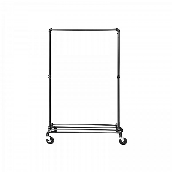 SONGMICS Βαρέως Τύπου Μεταλλική Κρεμάστρα Ρούχων με Ρόδες Μαύρη 100x40x163cm HSR61BK
