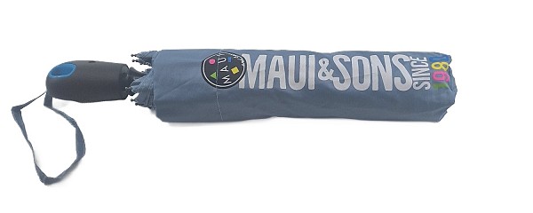 Maui & Sons Ομπρέλα Βροχής Σπαστή Αντιανεμική 6112  Grey