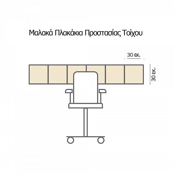 White Bricks μαλακά πλακάκια προστασίας τοίχων (54731)