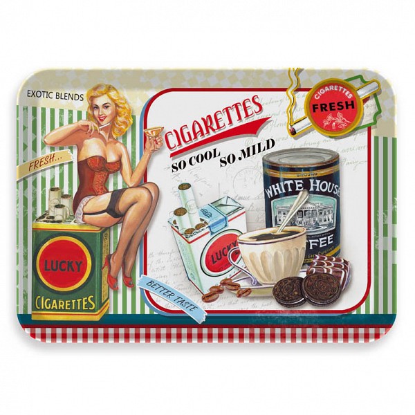 ΔΙΣΚΟΣ ΜΕΛΑΜΙΝΗΣ LUCKY CIGARETTS 21,5x14,5x2εκ.ANKOR