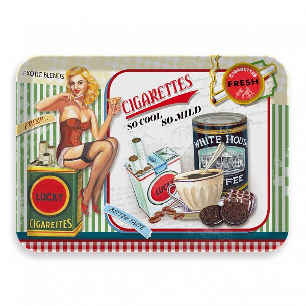 ΔΙΣΚΟΣ ΜΕΛΑΜΙΝΗΣ LUCKY CIGARETTS 30x21,5x2εκ.ANKOR