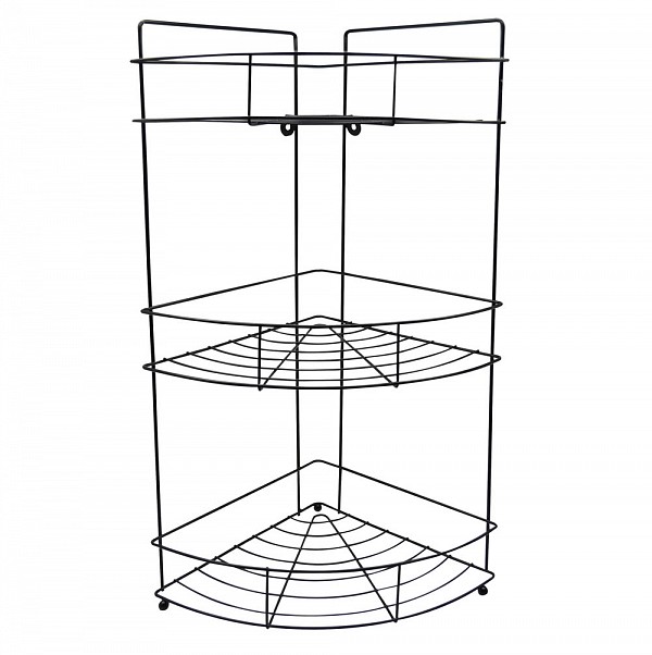 ΡΑΦΙΕΡΑ ΓΩΝΙΑ ΜΕΤΑΛΛΙΚΗ ΤΡΙΠΛΗ ΜΑΥΡΗ 22x22x52,5εκ.ANKOR