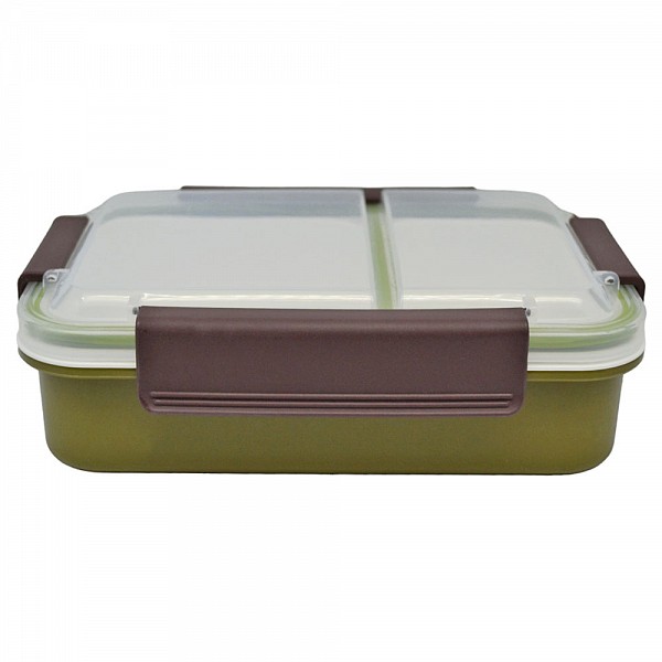 ΦΑΓΗΤΟΔΟΧΕΙΟ 2 ΘΕΣΕΩΝ ΠΛΑΣΤΙΚΟ MΕ ΚΑΠΑΚΙ ΑΣΦΑΛΕΙΑΣ 1,0lt ΠΡΑΣΙΝΟ ANKOR