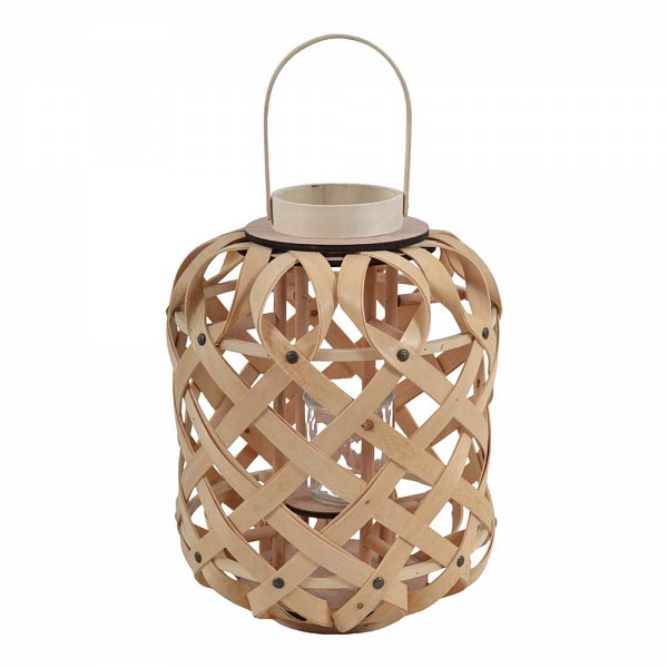 ΦΑΝΑΡΙ ΞΥΛΙΝΟ ΣΤΡΟΓΓΥΛΟ ΣΕ ΦΥΣΙΚΟ ΧΡΩΜΑ 30x30x39εκ. ANKOR