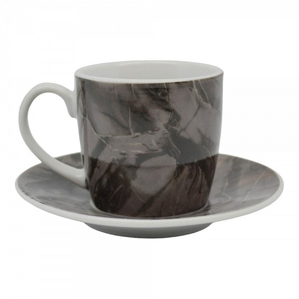 ΣΕΤ ΦΛΥΤΖΑΝΙΑ ΚΑΦΕ ΠΟΡΣΕΛΑΝΙΝΑ 110ml ΑΝΘΡΑΚΙ ΜΑΡΜΑΡΟ ANKOR