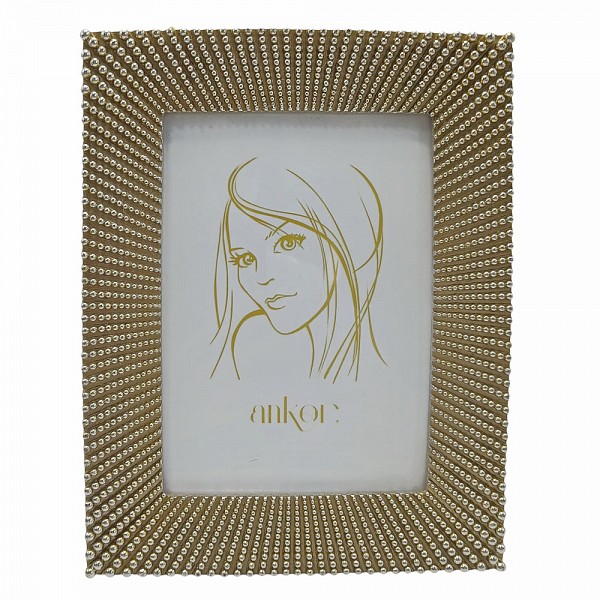 ΚΟΡΝΙΖΑ ΠΟΛΥΕΣΤΕΡΙΚΗ 15x20εκ. ΧΡΥΣΗ ΜΕ ΠΕΡΛΕΣ ANKOR
