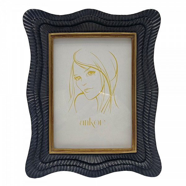 ΚΟΡΝΙΖΑ ΠΟΛΥΕΣΤΕΡΙΚΗ 13x18εκ. ΜΕ ΜΑΥΡΟ ΚΥΜΑΤΙΣΤΟ ΣΧΕΔΙΟ ANKOR
