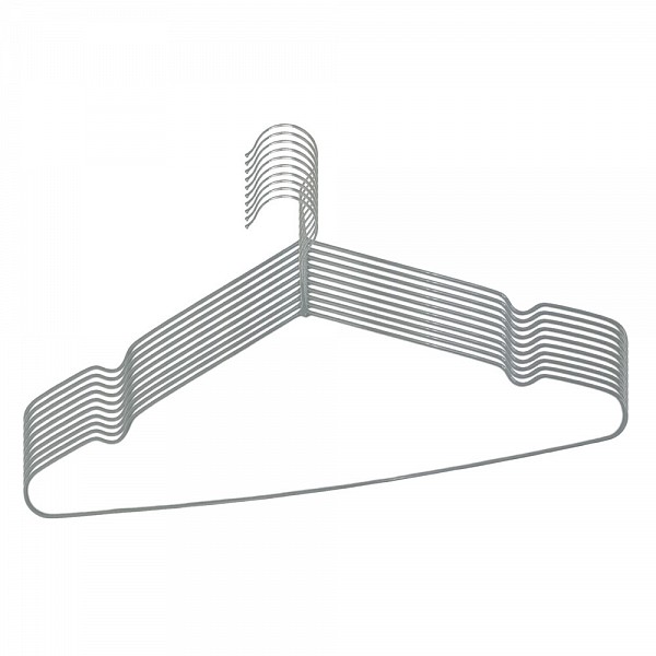 ΣΕΤ 10 ΚΡΕΜΑΣΤΡΕΣ ΑΝΤΙΟΛΙΣΘΗΤΙΚΕΣ ΜΕΤΑΛΛΙΚΕΣ ΜΕ PVC ΣΕ ΓΚΡΙ ΧΡΩΜΑ ANKOR