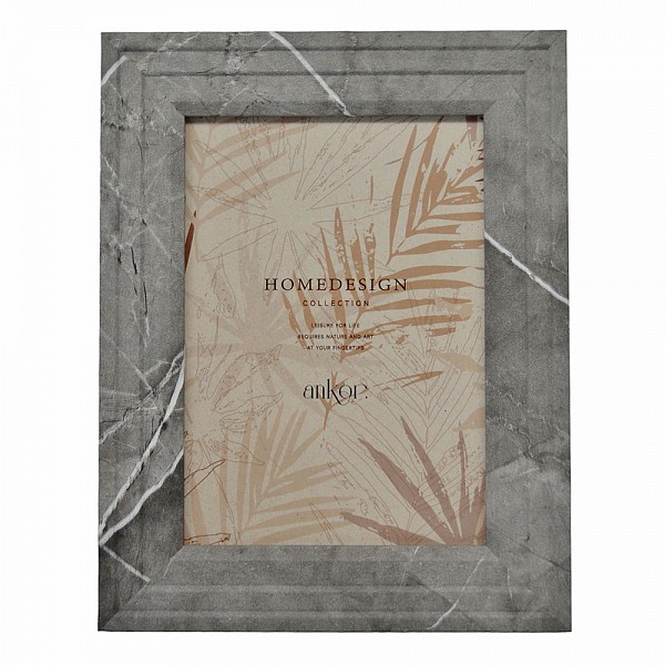 ΚΟΡΝΙΖΑ ΞΥΛΙΝΗ 10x15εκ. ΣΕ ΓΚΡΙ ΧΡΩΜΑ ΜΕ ΜΑΡΜΑΡΙΝΗ ΟΨΗ ANKOR