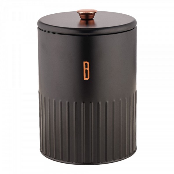 ΜΠΙΣΚΟΤΙΕΡΑ ΜΕΤΑΛΛΙΚΗ ΜΑΥΡΗ Biscuits ΜΕ ROSE GOLD ΛΕΠΤΟΜΕΡΕΙΕΣ 13,8x13,8x20,1εκ.ANKOR