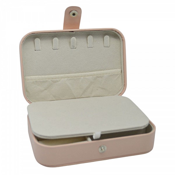 ΜΠΙΖΟΥΤΙΕΡΑ ΑΠΟ ΔΕΡΜΑΤΙΝΗ ΣΕ ΡΟΖ ΧΡΩΜΑ ΜΕ ΒΕΛΟΥΔΙΝΗ ΕΠΕΝΔΥΣΗ 16x11x5εκ. ANKOR