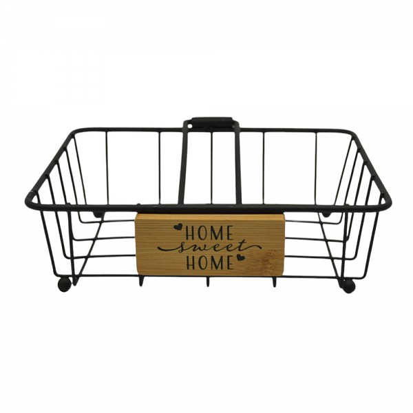 ΧΑΡΤΟΠΕΤΣΕΤΟΘΗΚΗ ΜΕΤΑΛΛΙΚΗ ΣΕ ΜΑΥΡΟ ΜΑΤ ΧΡΩΜΑ ΜΕ ΞΥΛΙΝΗ ΔΙΑΚΟΣΜΗΣΗ 18,5x18,5x5εκ.ANKOR