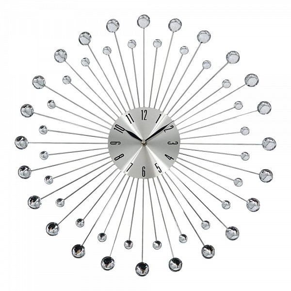 ΡΟΛΟΙ ΤΟΙΧΟΥ ΜΕΤΑΛΛΙΚΟ ΣΕ ΑΣΗΜΙ ΧΡΩΜΑ ΜΕ ΔΙΑΦΑΝΟΥΣ ΚΡΥΣΤΑΛΛΟΥΣ 50x50x4εκ. ANKOR