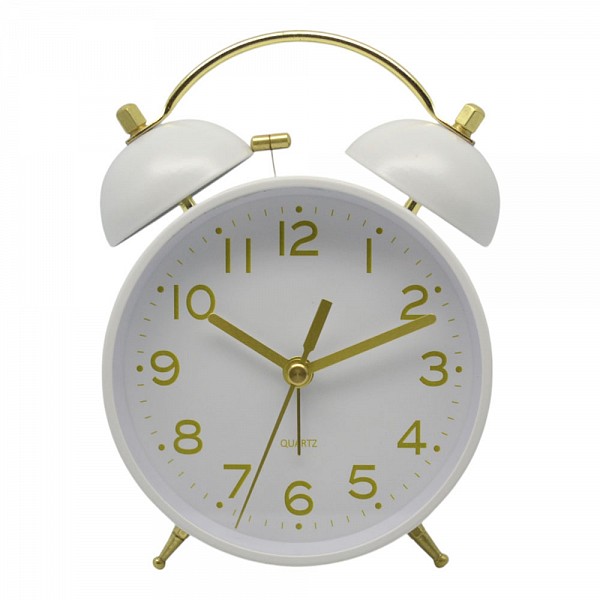 ΞΥΠΝΗΤΗΡΙ ΜΕΤΑΛΛΙΚΟ ΑΘΟΡΥΒΟ ΡΕΤΡΟ ΣΕ ΑΣΠΡΟ ΜΑΤ ΚΑΙ ΧΡΥΣΟ ΧΡΩΜΑ 11x5,2x15,7εκ. ANKOR