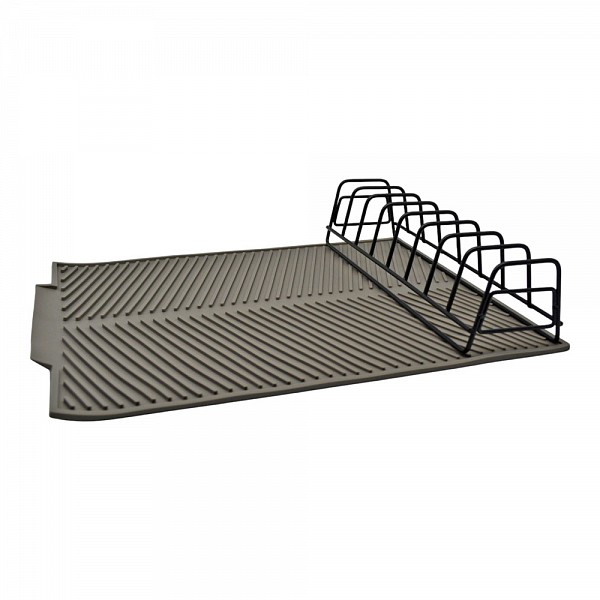 ΠΙΑΤΟΘΗΚΗ ΜΕΤΑΛΛΙΚΗ ΜΕ ΔΙΣΚΟ ΣΙΛΙΚΟΝΗΣ ΣΕ ΓΚΡΙ ΧΡΩΜΑ 42x33x8εκ. ANKOR  841837