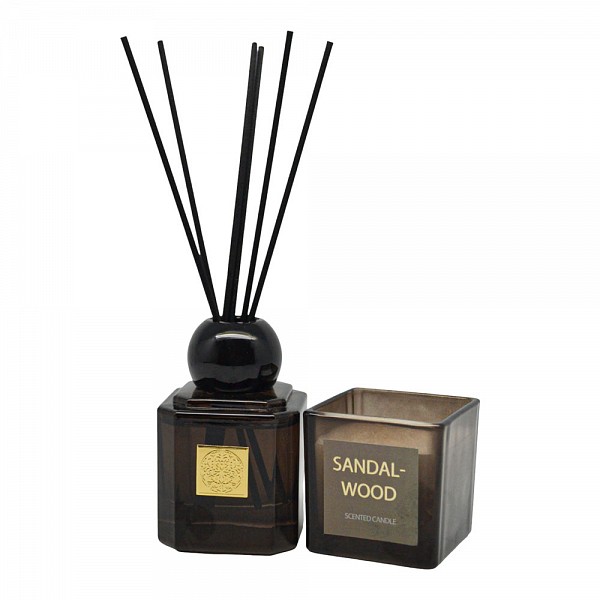 ΣΕΤ ΑΡΩΜΑΤΙΚΟΥ ΧΩΡΟΥ 80ml ΚΑΙ ΚΕΡΙΟΥ SANDALWOOD ANKOR