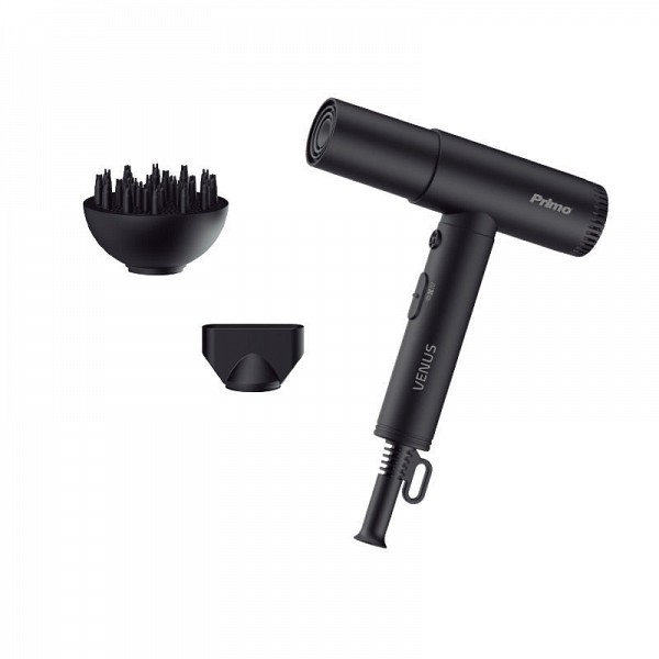 Σεσουάρ PRHD-40504 Primo 2000W BLDC Με λειτουργία ιονισμού Μαύρο