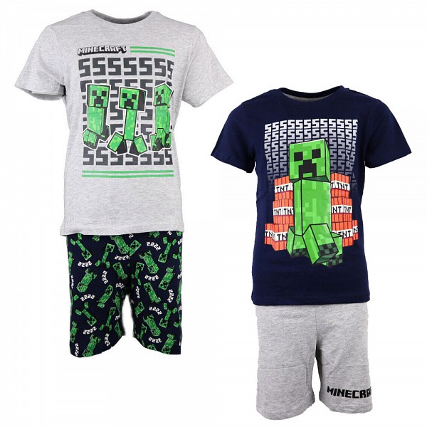 Minecraft childrens short pajamas 6-12 years