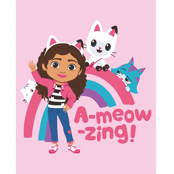 Gabbys Dollhouse Rainbow fleece blanket 100x140cm